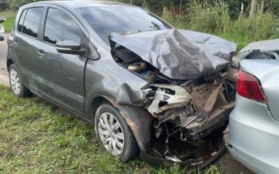 Acidente deixa mulher ferida na estrada de Cajuru
